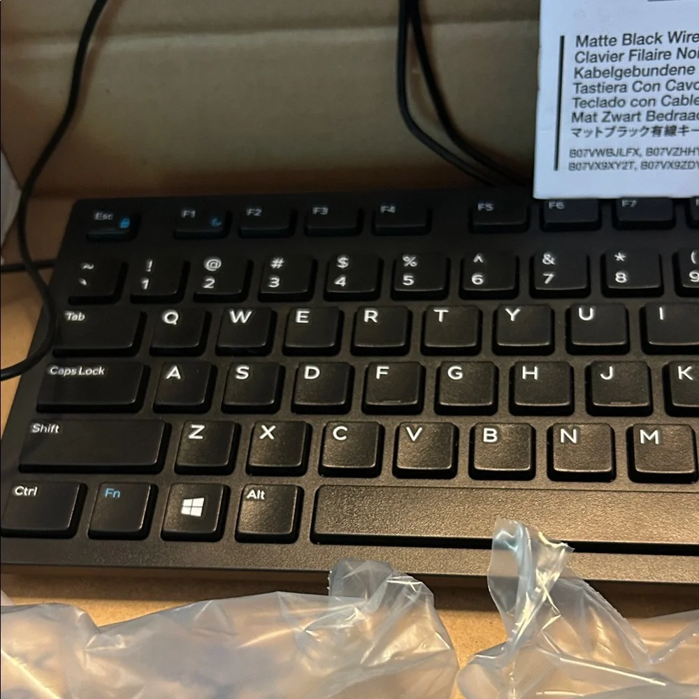 Amazon Basics Wired Keyboard - Sleek Black Design; New with Tags;in original box